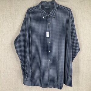 Peter Millar Button Down Shirt Mens XXL Navy Crown Crafted Plaid UPF50+ NEW